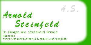 arnold steinfeld business card